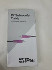 15' Subwoofer Cable 21G29A BEST BUY essentials NEW!