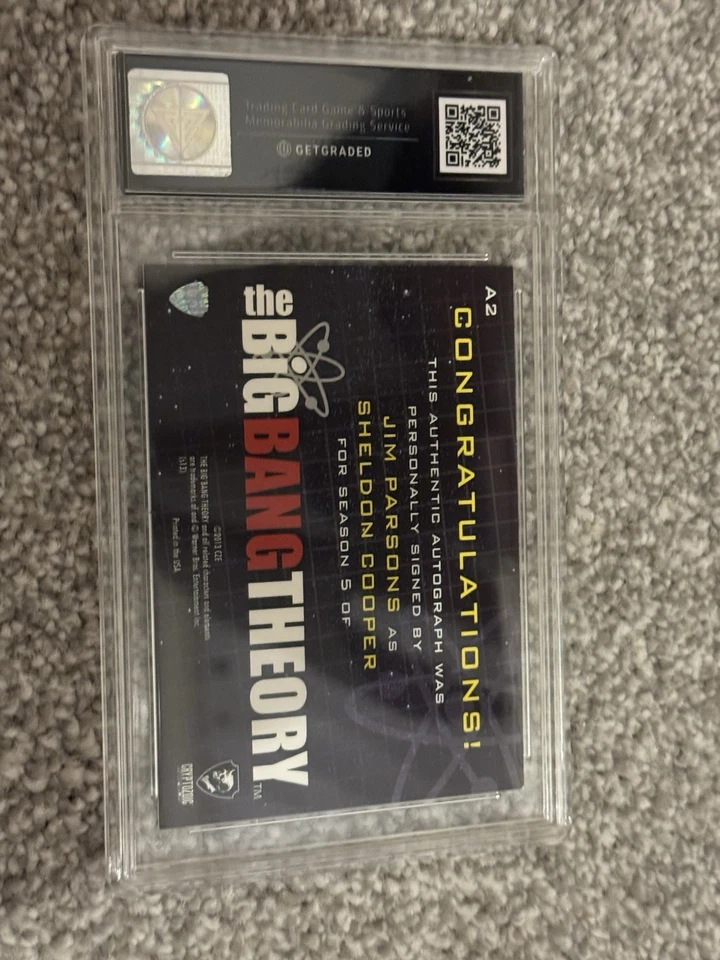 Jim Parsons as Sheldon Cooper Autograph A2 2013 Cryptozoic Big Bang Theory - Image 3 of 3
