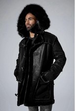 black jacket faux fur hoodie