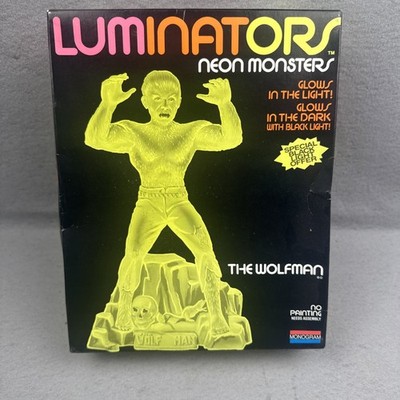 LUMINATORS WOLFMAN NEON MONSTER MONOGRAM MODEL New Open Box
