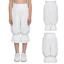Kids Girls Pantaloons Steampunk Trousers Dress Up Bloomers Role Play Pants Lace