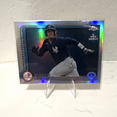🔥2025 Topps Pro Debut Chrome Engelth Urena Blue Refractor /199 Yankees #PDC-20