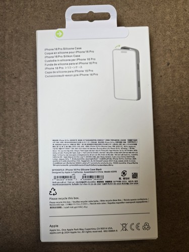 Sealed Apple iPhone 16 Pro Black Silicone Case With MagSafe - Afbeelding 2 van 2