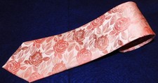 MEN'S PAUL FREDRICK PINK/LIGHT PINK FLORAL TIE - NECK TIES - DESIGNER TIES.