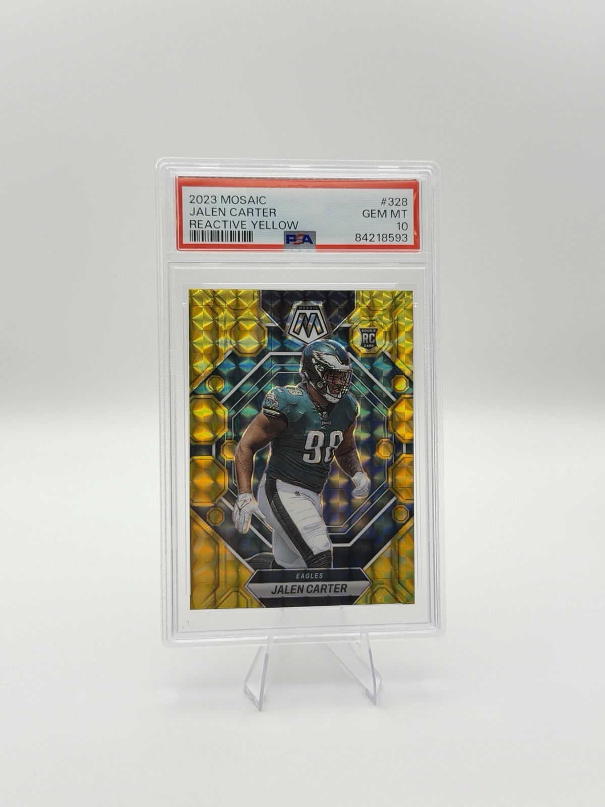 Jalen Carter Panini Mosaic #328 Yellow Reactive
