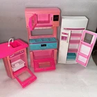 Vintage 90s Barbie “So Much To Do” Kitchen Playset Furniture Doll House Pink Lot
