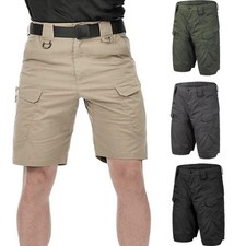 Mens Summer Tactical Short Cargo Outdoor Waterproof Hiking Fishing Track Short
