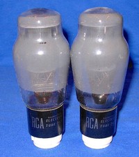Strong Matched  Pair RCA 6L6G Vacuum Tubes Same 1952 Date