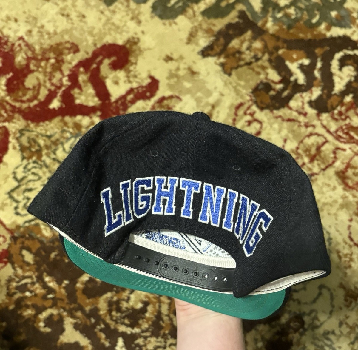 Vtg 90s Tampa Bay Lightning American Needle Blockhead Wool Blend