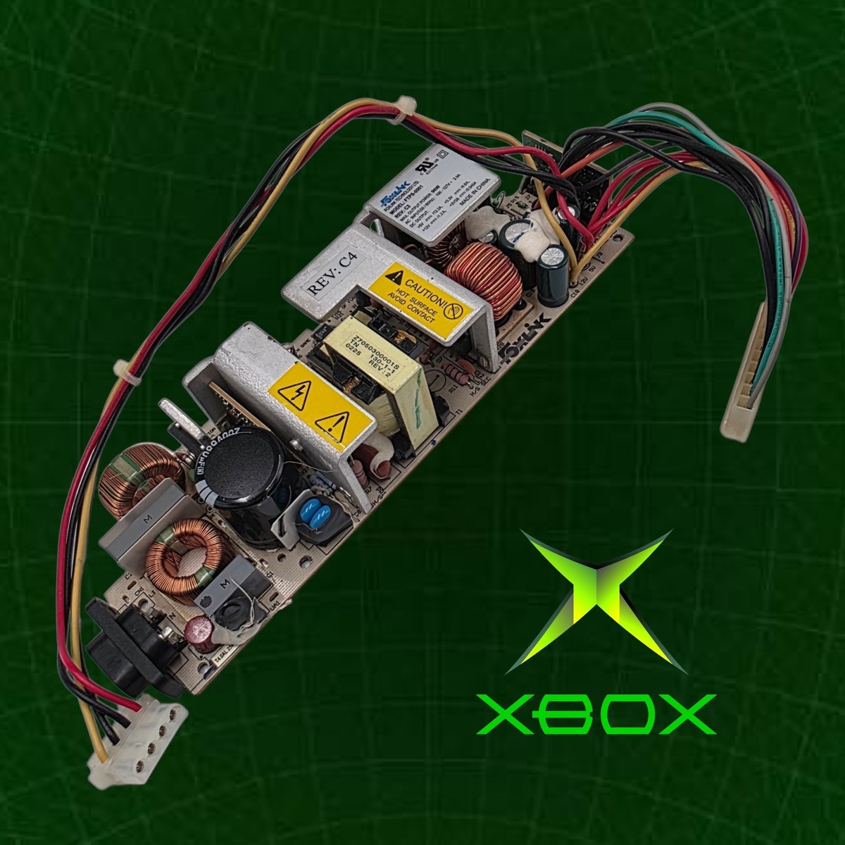 xoxos2.1121ページ Microsoft Original Xbox 1.0 1.1 OEM Foxlink FTPS-0001 Power Supply