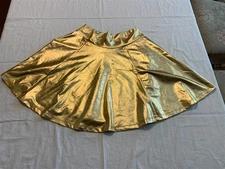 AMSCAM Gold Metallic Looking Mini Skirt - Adult size - 24" to 25" Stretch Waist