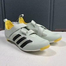 Adidas The Indoor Cycling Shoes Men Size 9.5 / Women Size 10.5 Mint / Yellow NEW