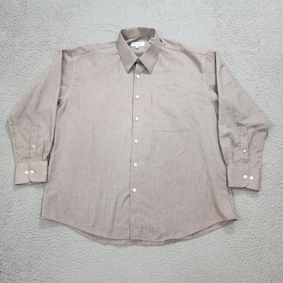Vintage Yves Saint Laurent Shirt Men XL Red Button Down Long Sleeve Dress Office