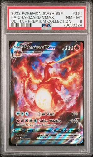 Charizard Vmax 261 Sword & Shield UPC -charizard Pokemon PSA 8