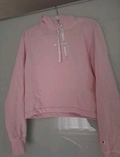 Champion Damen Pullover rosa mit Logo, Langar...