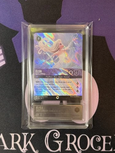 US SHIP | Disney Lorcana Elsa Spirit of Winter Enchanted Grade PCG 10