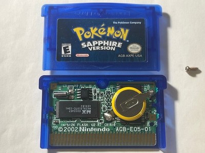 Pokemon Sapphire Nintendo Game Boy Advance GBA Authentic NEW Battery TestedSaves