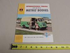 1950 International Metro Body Delivery van LM-120 sales brochure 24pg ORIGINAL