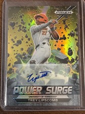 2022 Panini Prizm Draft Picks Trey Lipscomb Power Surge Gold Autograph 07/10