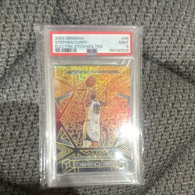 Panini 2024 Obsidian Stephen Curry #95 Electric Etch Molten PSA 9 8/10 Ssp