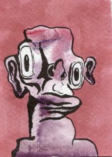 ACEO Original Art - Glorpy - Ooak expressionism card by Kiefer Moore