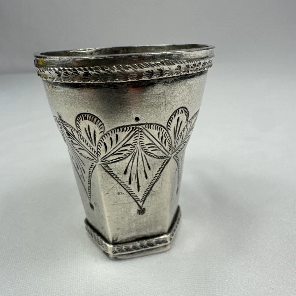 Антикварная южноамериканская колониальная испанская кружка из чистого серебра - Изображение 4 из 4