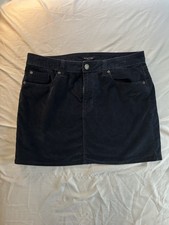 Gap Women's Navy Blue Corduroy Mini Skirt GAP Size 12 31 Stretch Pockets
