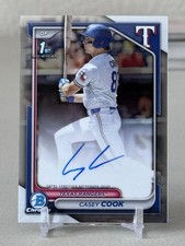 2024 Bowman Chrome Prospects Auto Casey Cook #CPA-CCY (AU, RC) Texas Rangers