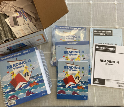 NEW BJU Bob Jones 4th grade READING 4 VOYAGES Complete Subject Kit 3rd edCURRENT