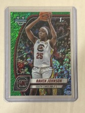 2024-25 Bowman U Chrome Raven Johnson Green Shimmer Refractor #60  Indiana Fever