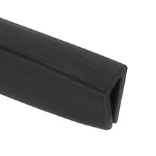 1/4" 13FT Rubber Edge Trim, Flexible U Channel Edge Guard Protector, Black