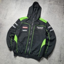 Kawasaki Racing Zip Hoodie Motorcycle Y2K Mens Size L