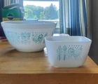 Vintage Pyrex Amish Butterprint  1.5 Qt Mixing Bowl & Refrigerator Dish - No Lid