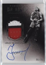 2015-16 Panini Noir Prime Black and White /75 Jonas Valanciunas #AB-JVC Auto 3o2