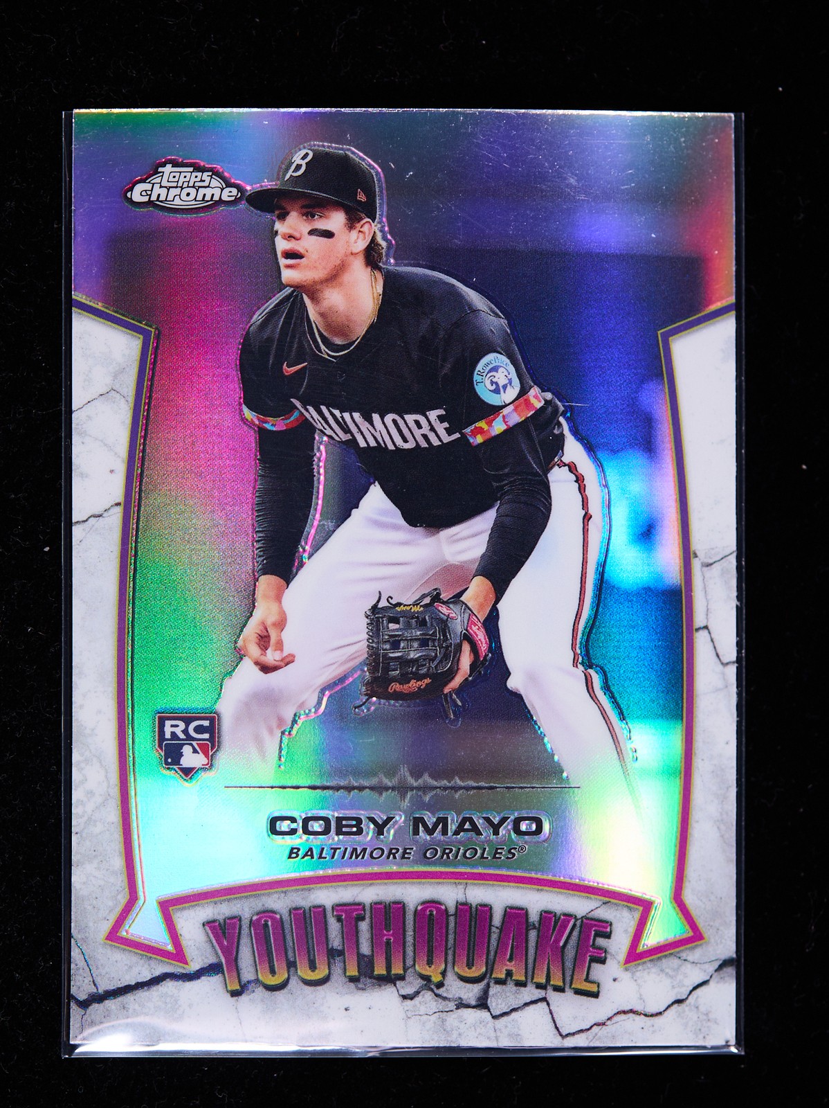 Coby Mayo 2025 Topps Chrome Baseball Youthquake RC Refractor [mar1
