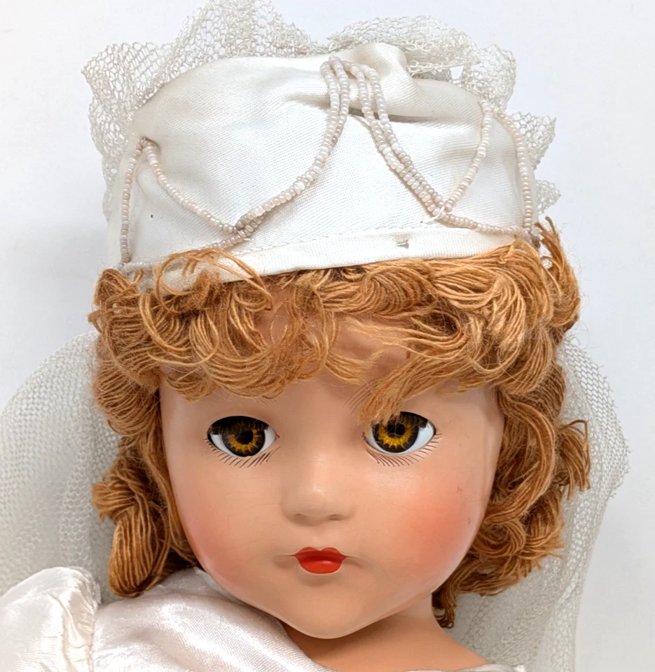 Muñeca vintage Effanbee Anne Shirley pequeña dama composición novia boda 21" Foto 2 de 4