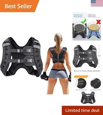 Weighted Vest for Women and Men 8 12 16 20 25 30 Lbs with Reflective Stripe a...