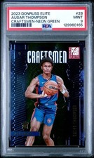 2023-24 Donruss Elite #28 Ausar Thompson Craftsmen Neon Green #/75 - PSA 9 Mint