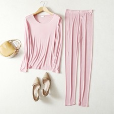 50 Silk 50 Viscose Women Warm Thermal Underwear Set Long Johns M-2XL XS380