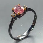 Handmade Natural Tourmaline Ring 925 Sterling Silver Size 6.5 /R467606