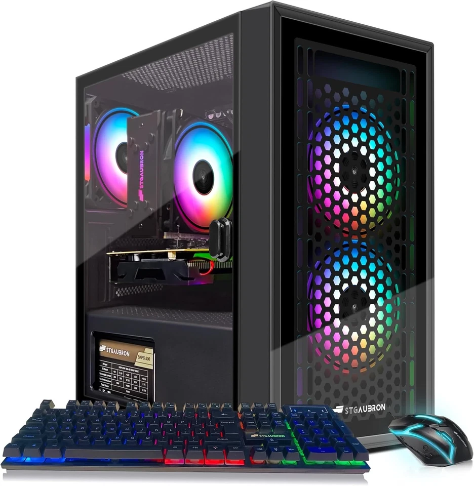 Powerful Gaming Computer Desktop with 16GB RAM, 512GB SSD & RGB Lighting System - Image 3 of 4