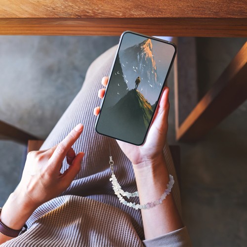 2 szt. Kryształowe kamienie Smycze telefoniczne Telefon Charm Łańcuchy Telefon Smycze na nadgarstek - Zdjęcie 2 z 11