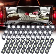 White LED Rock Light for Bed Track, 60 LEDs Cargo Pickup Truck Bed Lighting Kit