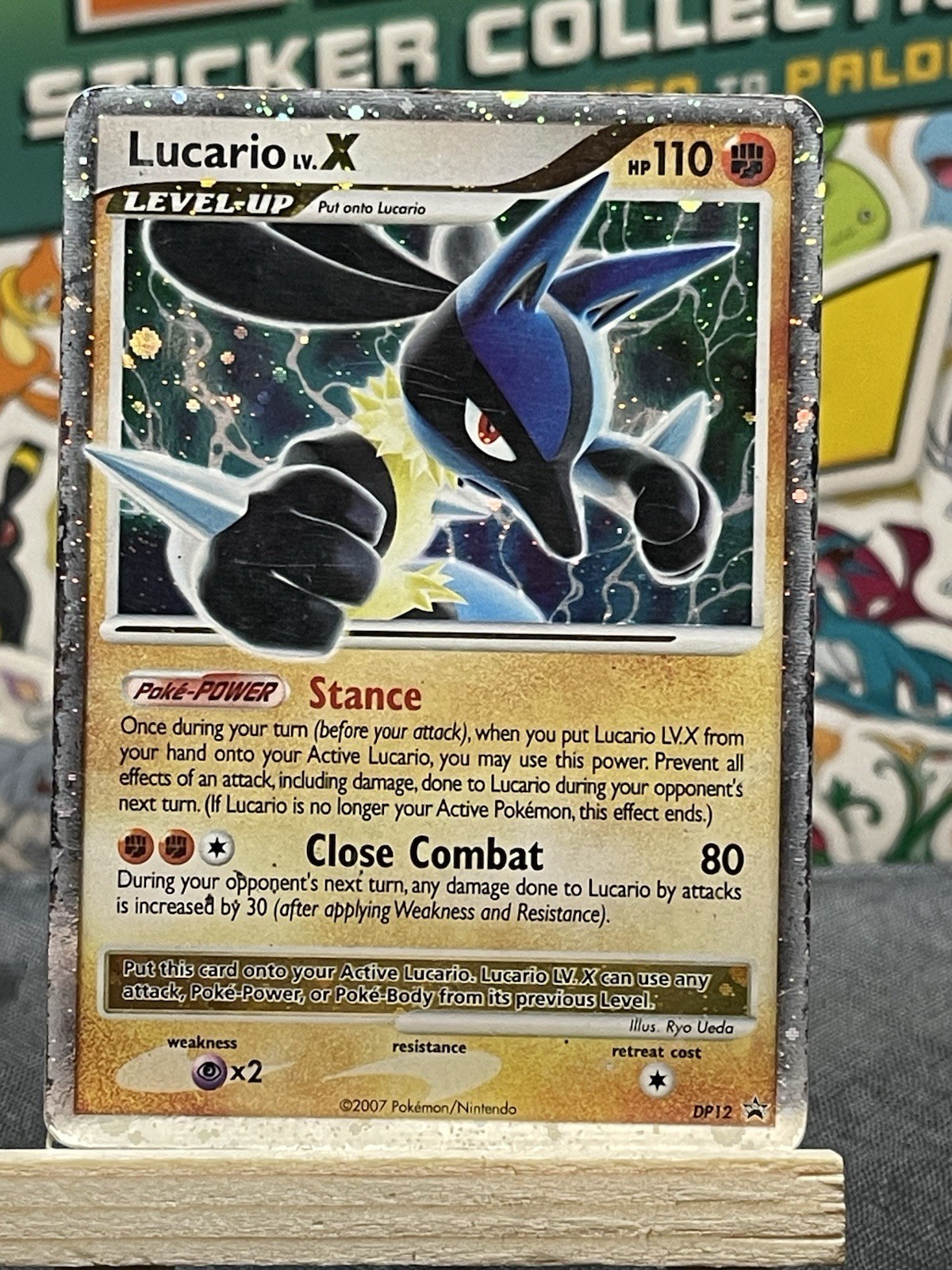 2007 Pokemon Diamond & Pearl Black Star Promo Dp12 Lucario Lv.x Mp