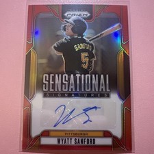 2025 Panini Prizm - Sensational Signatures Wyatt Sanford #SS-WS Red /99 (AU, RC)
