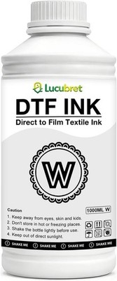 Premium DTF White Ink 1000ML - DTF Transfer Ink for PET Film, Pigment Ink Refill