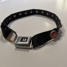 Little Earth Beer Bottle Top Black Rubber Belt Gadzooks Size Small 28 in