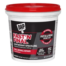 DAP 12142 Off White Slight Odor Paste Lightweight Spackling 1 qt.