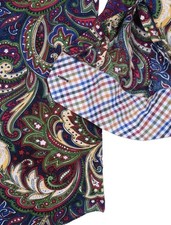 ALAN FLUSSER BUTTON DOWN PAISLEY medium CLASSIC FIT SHIRT CHECK LONG SLEEVE LS