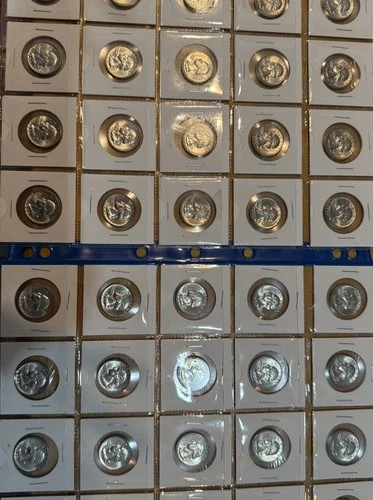 Full roll (40) 1955 D Washington Quarters - Gem Uncirculated 90% Silver Beauties